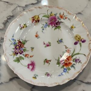 Dresden Floral Porcelain Dinner Plate